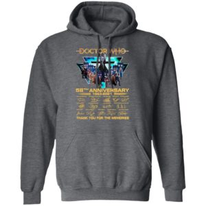 Doctor Who 58th Anniversary 1963 2021 Thank You For The Memories Signatures Shirt