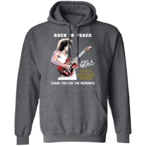 Rock In Peace Eddie Van Halen 1955 2020 Thank You For The Memories Signature Shirt