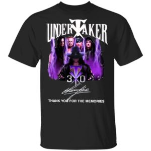 Funny Undertaker 30th Anniversary Thank You For The Memories Signatures Shirt