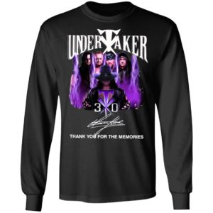 Funny Undertaker 30th Anniversary Thank You For The Memories Signatures Shirt