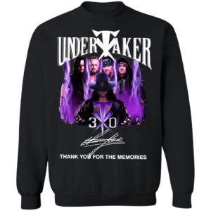 Funny Undertaker 30th Anniversary Thank You For The Memories Signatures Shirt