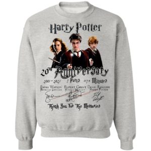 Harry Potter 20th Anniversary 2001 2021 7 Parts 1179 Minutes Thank You For The Memories Signatures Shirt