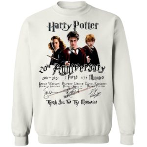 Harry Potter 20th Anniversary 2001 2021 7 Parts 1179 Minutes Thank You For The Memories Signatures Shirt
