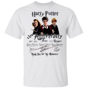 Harry Potter 20th Anniversary 2001 2021 7 Parts 1179 Minutes Thank You For The Memories Signatures Shirt
