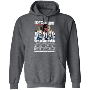 Grey’s Anatomy 16th Anniversary 2005 2021 17 Seasons 365 Episodes Thank You For The Memories Signatures Shirt