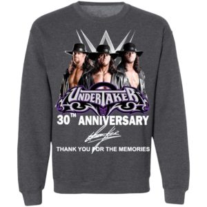 Undertaker 30th Anniversary Thank You For The Memories Signature Shirt