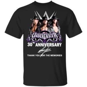 Undertaker 30th Anniversary Thank You For The Memories Signature Shirt
