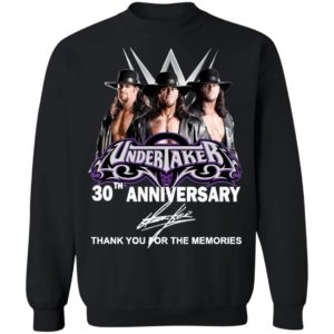 Undertaker 30th Anniversary Thank You For The Memories Signature Shirt