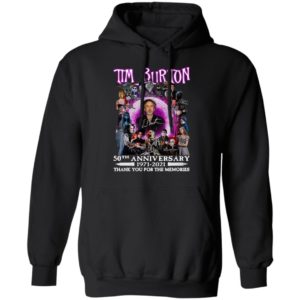 Tim Burton 50th Anniversary 1971 2021 Thank You For The Memories Signatures Shirt