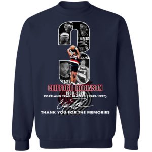 3 Clifford Robinson 1996 2020 Portland Trail Blazers 1989 1997 Thank You For The Memories Signature Shirt