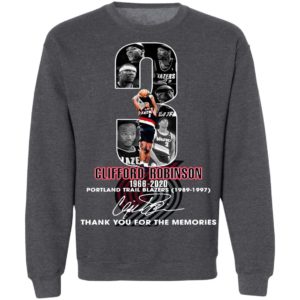 3 Clifford Robinson 1996 2020 Portland Trail Blazers 1989 1997 Thank You For The Memories Signature Shirt