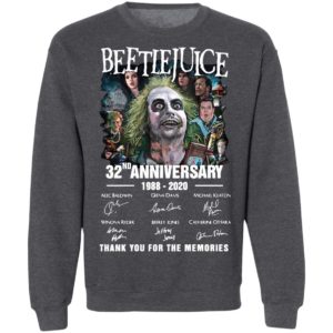 Beetlejuice 32nd Anniversary 1988 2020 Thank You For The Memories Signatures Shirt