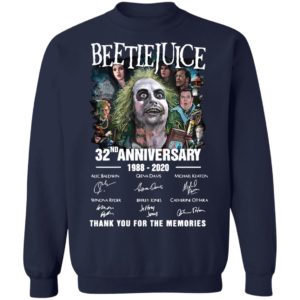 Beetlejuice 32nd Anniversary 1988 2020 Thank You For The Memories Signatures Shirt