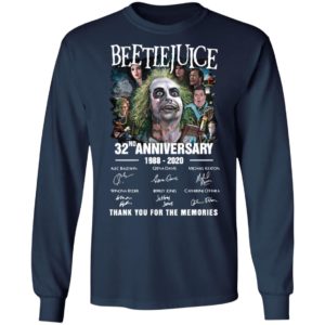 Beetlejuice 32nd Anniversary 1988 2020 Thank You For The Memories Signatures Shirt