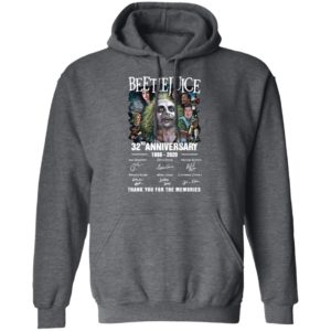 Beetlejuice 32nd Anniversary 1988 2020 Thank You For The Memories Signatures Shirt