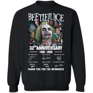 Beetlejuice 32nd Anniversary 1988 2020 Thank You For The Memories Signatures Shirt