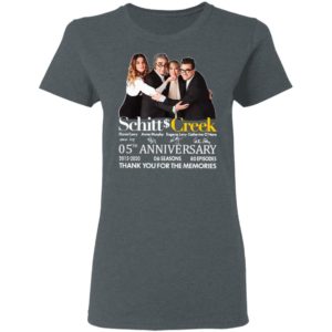 Schitt Creek 05 Anniversary 2015 2020 06 Seasons 80 Episodes Thank You For The Memories Signatures Shirt