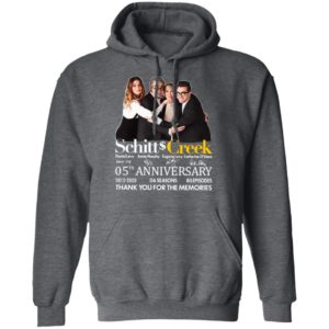 Schitt Creek 05 Anniversary 2015 2020 06 Seasons 80 Episodes Thank You For The Memories Signatures Shirt