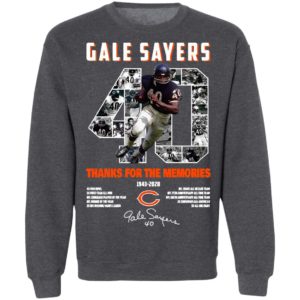 Gale Sayers 40 Thank You For The Memories 1943 2020 Signature Shirt