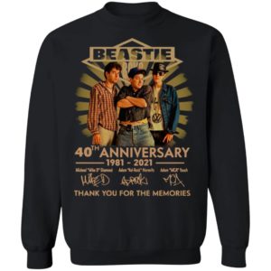 Beastie Boys 40thj Anniversary 1981 2021 Thank You For The Memories Signatures Shirt