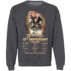 Breaking Bad 12th Anniversary 2008 2020 Thank You For The Memories Signatures Shirt