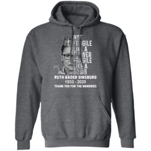 Not Fragile Like A Flower Fragile Like A Bomb Ruth Bader Ginsburg 1933 2020 Thank You For The Memories Signature Shirt