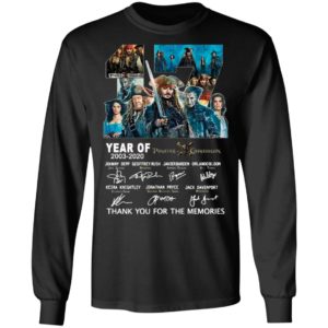 17 Years Of Pirates Caribbean 2003 2020 Thank You For The Memories Signatures Shirt