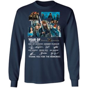 17 Years Of Pirates Caribbean 2003 2020 Thank You For The Memories Signatures Shirt