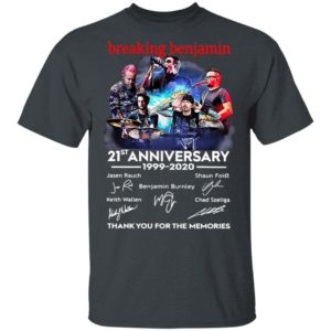 Breaking Benjamin 21st Anniversary 1999 2020 Thank You For The Memories Signatures Shirt