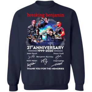 reaking Benjamin 21st Anniversary 1999 2020 Thank You For The Memories Signatures Shirt