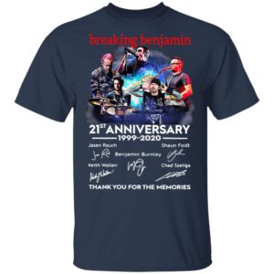 reaking Benjamin 21st Anniversary 1999 2020 Thank You For The Memories Signatures Shirt
