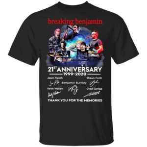 Breaking Benjamin 21st Anniversary 1999 2020 Thank You For The Memories Signatures Shirt