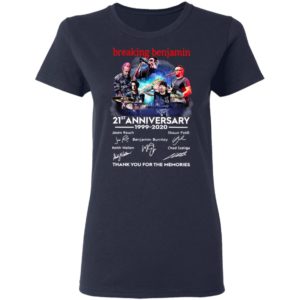 reaking Benjamin 21st Anniversary 1999 2020 Thank You For The Memories Signatures Shirt