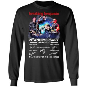 reaking Benjamin 21st Anniversary 1999 2020 Thank You For The Memories Signatures Shirt