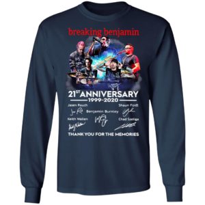reaking Benjamin 21st Anniversary 1999 2020 Thank You For The Memories Signatures Shirt