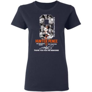 8 Hunter Pence San Francisco Giants 2012 2018 Thank You For The Memories Signature Shirt