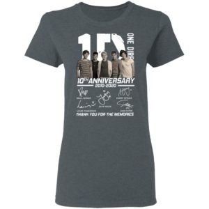 Official One Direction 10th anniversary 2010 2020 thank you for the memories Shirt