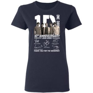 Official One Direction 10th anniversary 2010 2020 thank you for the memories Shirt