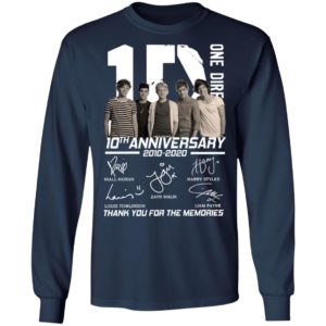 Official One Direction 10th anniversary 2010 2020 thank you for the memories Shirt