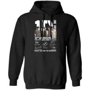 Official One Direction 10th anniversary 2010 2020 thank you for the memories Shirt