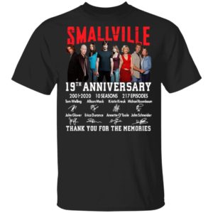 Smallville 19th Anniversary 2001 2020 10 Seasons 217 Episodes Thank You For The Memories Signatures Shirt