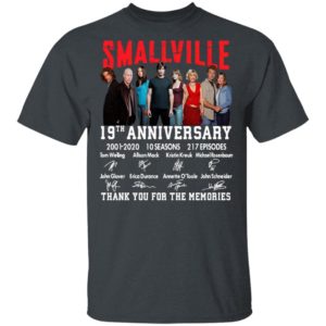 Smallville 19th Anniversary 2001 2020 10 Seasons 217 Episodes Thank You For The Memories Signatures Shirt
