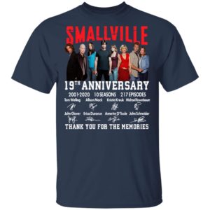Smallville 19th Anniversary 2001 2020 10 Seasons 217 Episodes Thank You For The Memories Signatures Shirt