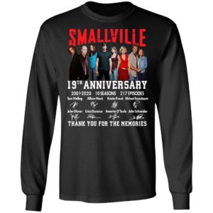 Smallville 19th Anniversary 2001 2020 10 Seasons 217 Episodes Thank You For The Memories Signatures Shirt