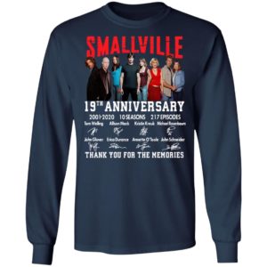 Smallville 19th Anniversary 2001 2020 10 Seasons 217 Episodes Thank You For The Memories Signatures Shirt
