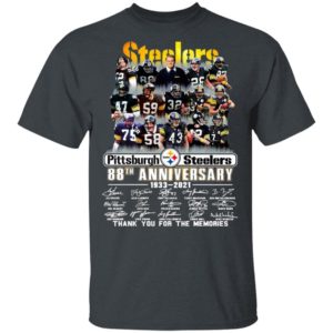 Pittsburgh Steelers 88th Anniversary 1933 2021 Thank You For The Memories Signatures Shirt