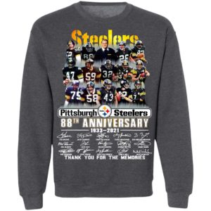 Pittsburgh Steelers 88th Anniversary 1933 2021 Thank You For The Memories Signatures Shirt