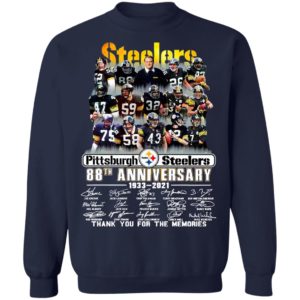 Pittsburgh Steelers 88th Anniversary 1933 2021 Thank You For The Memories Signatures Shirt