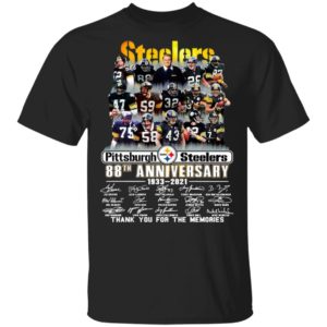 Pittsburgh Steelers 88th Anniversary 1933 2021 Thank You For The Memories Signatures Shirt
