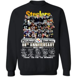 Pittsburgh Steelers 88th Anniversary 1933 2021 Thank You For The Memories Signatures Shirt
